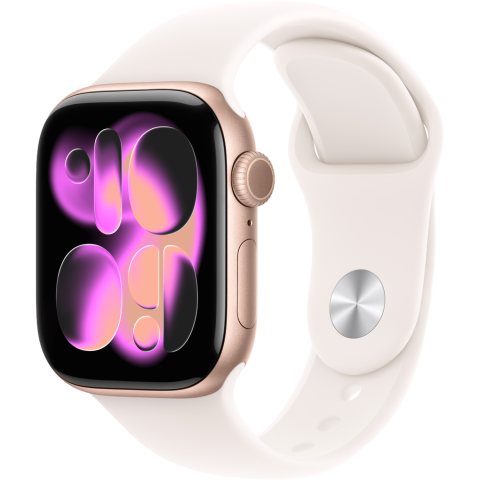 Apple Watch Series 11 gps + Cellular - 42mm Aluminium Case Light Blush Sport Band M/l Smartwatch Rose Gold
