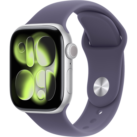 Apple Watch Series 11 gps + Cellular - 42mm Aluminium Case Purple Fog Sport Band M/l Smartwatch Silver
