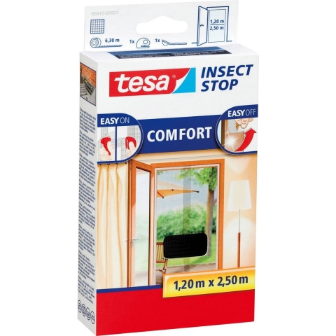 tesa COMFORT 55910-00021-00 Vliegenhor voor deur (b x h) 1200 mm x 2500 mm Antraciet 1 stuk(s)