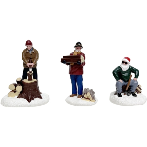 Wood Workers Polyresin 8cm 3 stuks Santaville - Santaville