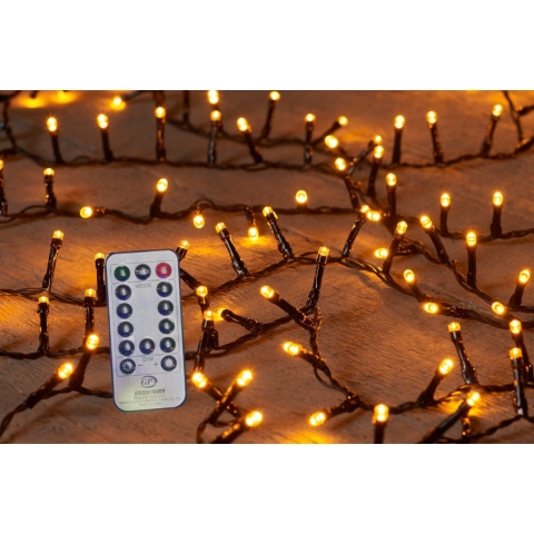 Led Classic Ivy 500L/12M Met Afstandsbediening 4M Aanloopsnoer Zwart Ip44 Trafo Timer 8/16U kerstverlichting Anna's Collection - Annas collection