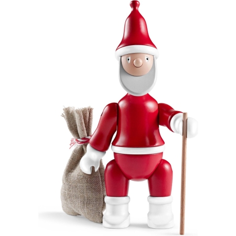 Kay Bojesen Houten figuur - Kerstman - 20 cm - Rood/Wit - Kay Bojesen - OneSize - Decoratie
