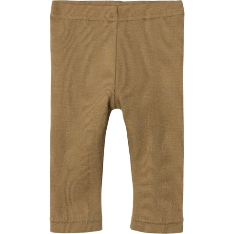 Lil' Atelier Leggings - Wol - Rib - NbnNoel - Tijgeroog - Lil Atelier - 56 - Leggings - Wol