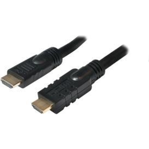 LogiLink CHA0030 HDMI-kabel HDMI Aansluitkabel HDMI-A-stekker, HDMI-A-stekker 30.00 m Zwart 4K UHD, Vergulde steekcontacten