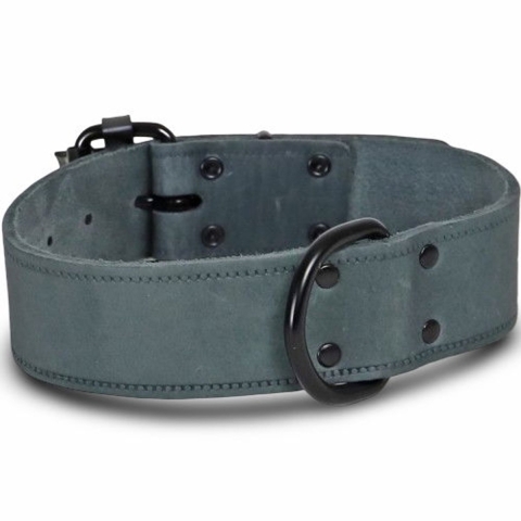 Halsband soft leder 30mm/50cm grijs Gebr. de Boon - Gebr de boon