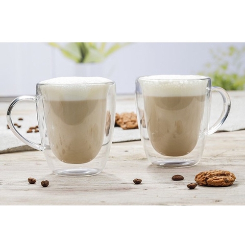 Koffieglazen - 8x - dubbelwandig - 270 ml - cappuccino glazen -