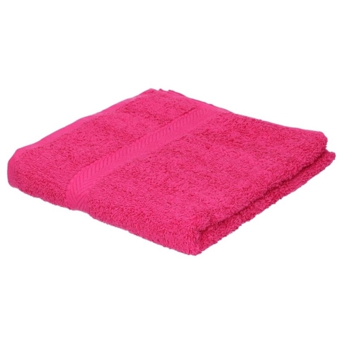 Set van 10x stuks luxe handdoeken fuchsia roze 50 x 90 cm 550 grams -