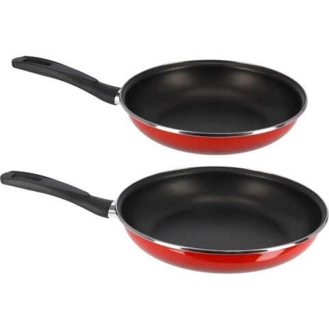 2x Formaten koekenpannen set Merida 28 en 32 cm diameter -