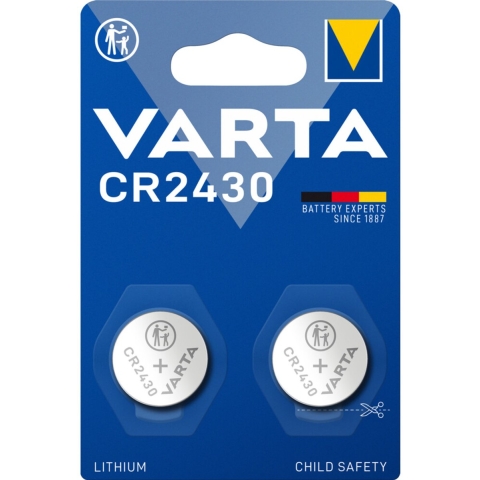 4x Varta LITHIUM Coin Batterijen CR2430 Blister 2 stuks