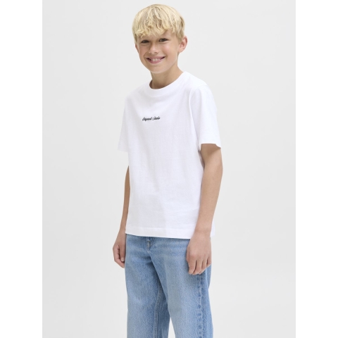 Jack & Jones T-Shirt - Noos - JorNorrebro - Bright White m. Logo - Jack & Jones - 12 jaar (152) - T-Shirts