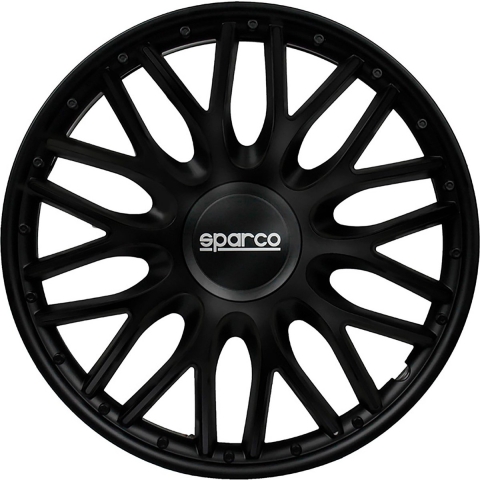 Sparco Roma - Wieldoppen - 16 Inch - Zwart (set van 4 stuks)