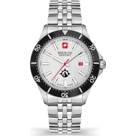 Swiss Military Hanowa - SMWGH2100601 - Polshorloge - Kwarts - Saffierglas - Zilver - 42 mm