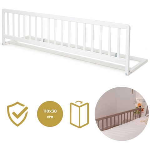 Geuther Lissi - Houten Bedhekje - Veiligheidshekje 110x38cm - Wit