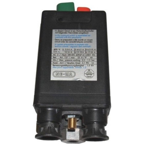 Aerotec Nema Schalter 400V 3 Wege 3/8 Zoll 6,3-10 A - Abg. 3 - 1/4 Zoll 9063148 Perslucht-drukschakelaar 1 stuk(s)