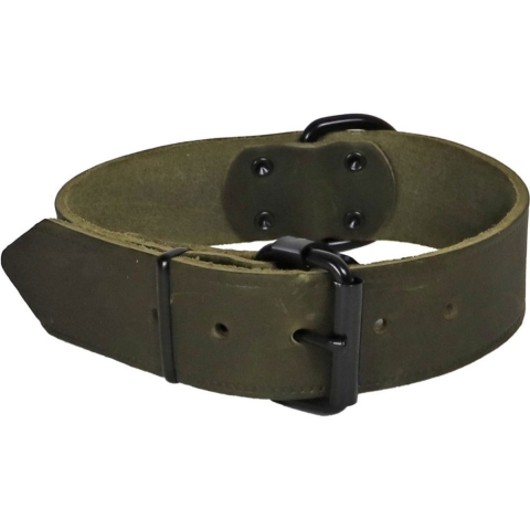 Halsband soft leder 30mm/40cm groen Gebr. de Boon - Gebr de boon