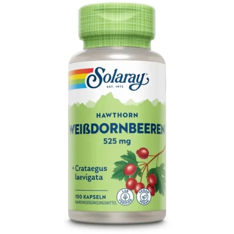 2x Solaray Meidoornbessen 100 capsules