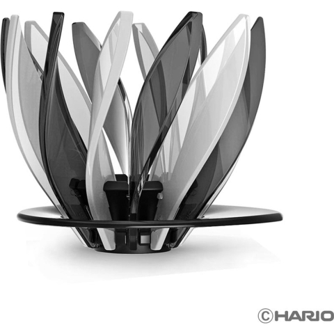 Hario V60 Suiren druppelaar – Transparant zwart-wit
