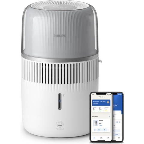 Philips Luchtbevochtiger 5000-serie HU5710/00 - Stille werking (12 dB) - Aromatherapie - Wit