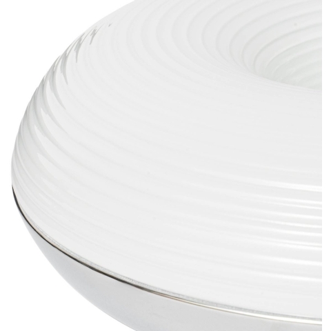 Lindby - Fjora LED-tafel-/wandlamp, wit/chroom, Ø 30 cm