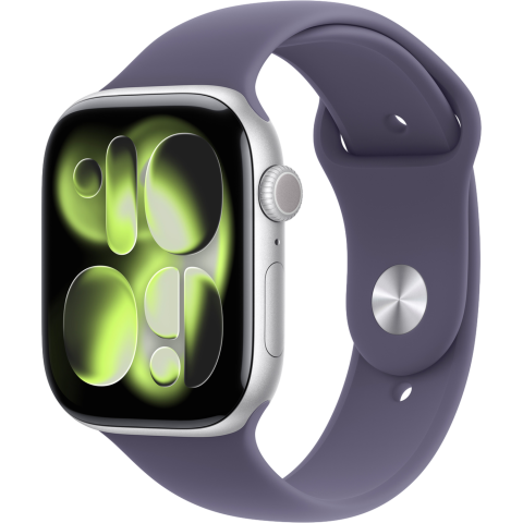 Apple Watch Series 11 gps + Cellular - 46mm Aluminium Case Purple Fog Sport Band S/m Smartwatch Silver