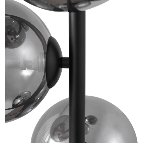 Lindby - Orbelia vloerlamp, zwart, 5-lamps, glas