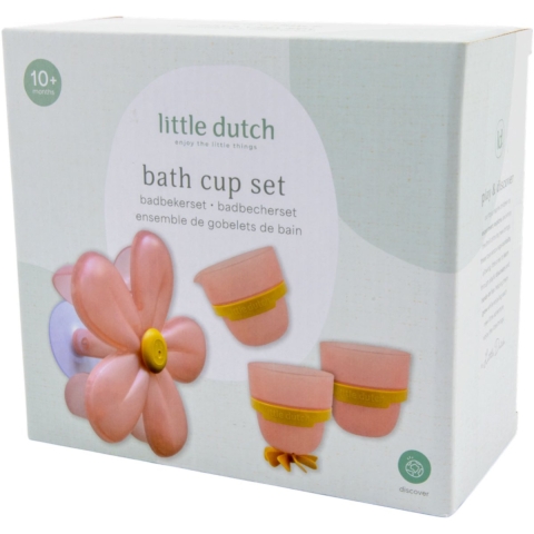 Little Dutch Badwand Bekers Bloem Roze