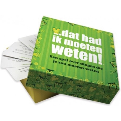 Dat had ik moeten weten!