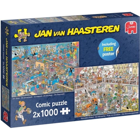 Jan van Haasteren - De Verbouwing&Doe-Het-Zelfwinkel - 2 x 1000 Stukjes Legpuzzel | Jumbo
