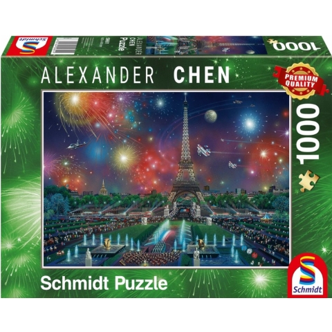Vuurwerk bij de Eiffeltoren (Alexander Chen) - Puzzel (1000)