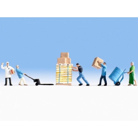 NOCH 45038 TT Magazijnmedewerkers figuren Geverfd, Staand