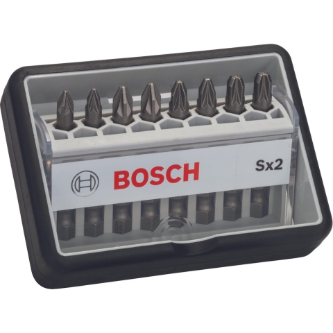 Bosch Accessories Robust Line 2607002557 Bitset 8-delig Kruiskop Pozidriv