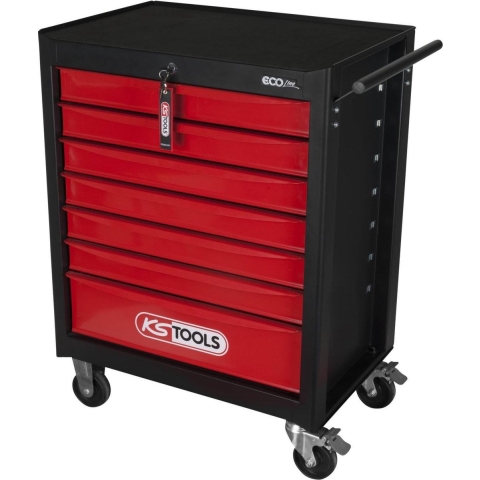 KS Tools 897.0007 Werkplaatswagen Plaatstaal Kleur (specifiek): Zwart-rood