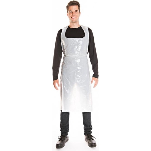 Franz Mensch FM1008 PE-schort wit 16 my, 200 stuks Wit