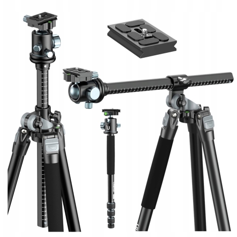 Ulanzi MT-59 Professioneel Aluminium Statief met Kantelbare Arm - 176cm