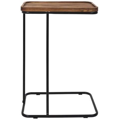 Home Deco Factory Bijzettafel - acacia hout - metaal - H55 cm - industrieel -