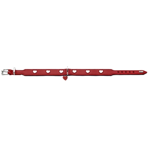 HUNTER Hondenhalsband Love, rood-wit, Maat: 70
