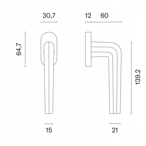 Aprile | Raamkruk Funkia R | Goud PVD