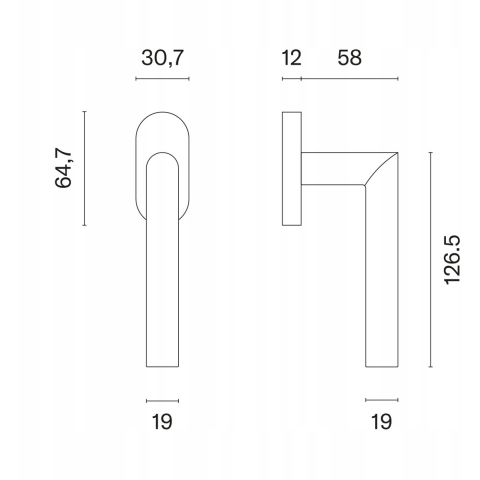 Aprile raamkruk Arabis R Chroom satiné
