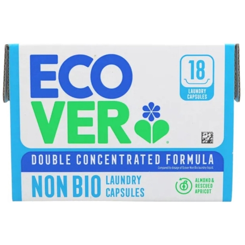 8x Ecover Wascapsules Universal Almond&Rescued Apricot 18 stuks