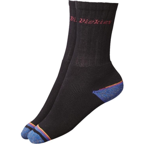Dickies Sterke Polyester Unisex Volwassenen Zwarte Werk Sokken