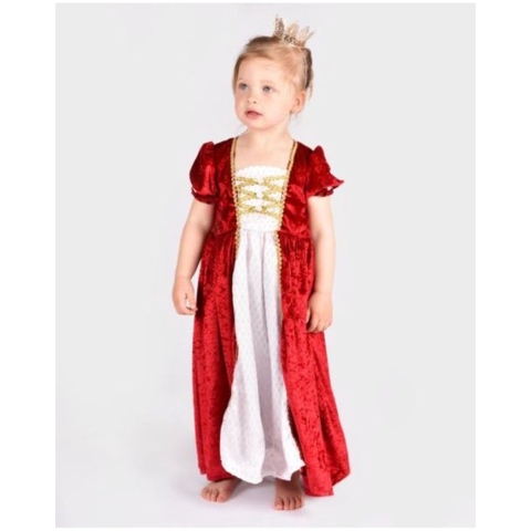 Den Goda Fen Kostuum - Prinsessenjurk - Rood - Den Goda Fen - 3-4 jaar (98-104) - Kostuum