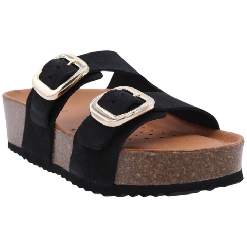 Geox D BRIONIA H Leren Vrouwen Zwarte Wedges