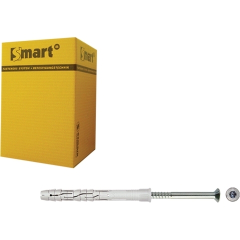 pgb-Europe SMART | Raamplug+schroef vzk TX T40 Ø 10x260 Zn | 25 st - SM0RPTN011002603