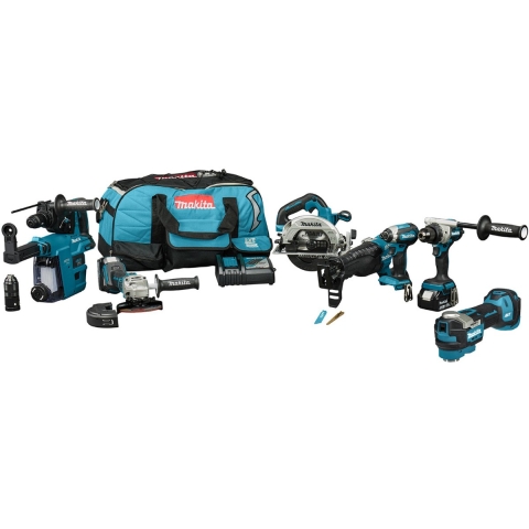 Makita DLX7031TX1 Accu combiset 7-delig 18V 5.0Ah in tas