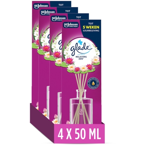 4x Glade Geurstokjes Relaxing Zen 50 ml