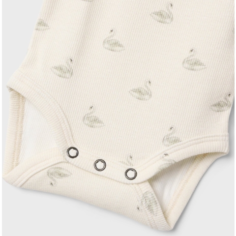 Lil' Atelier Romper l/s - Noos - Rib - NbfGavo - Pastel Perkamen - Lil Atelier - 74 - Romper L/S