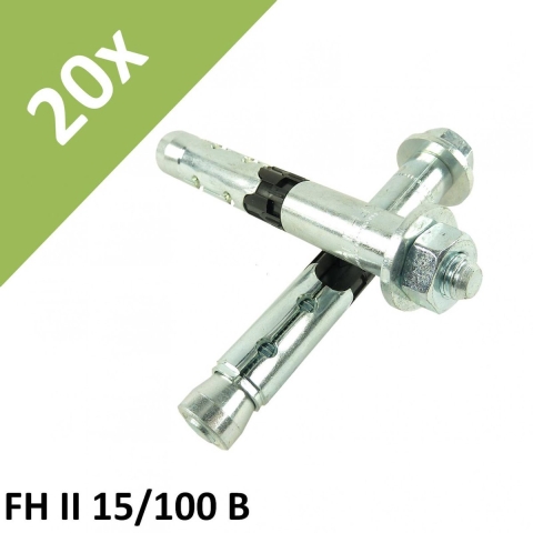 Fischer 46835 FH II 15/100 B Veiligheidsplug 200 mm 17 mm 20 stuk(s)