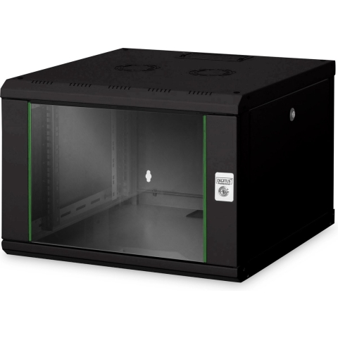 Digitus DN-19 07U-6/6-SW 19inch-wandkast (b x h x d) 600 x 420 x 600 mm 7 HE Zwart, Zwart (RAL 9005)