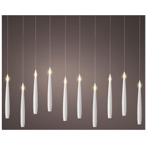 Zwevende LED Kaarsenset 10-delig h15cm