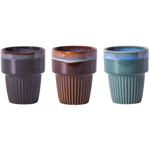 Koffiemok rib doos a 6 200ml Ø7,5cm